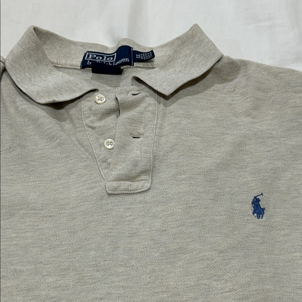 Ralph Lauren Custom Fit Polo in Tan